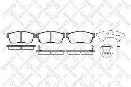 735 002B-SX STELLOX Колодки дисковые передние